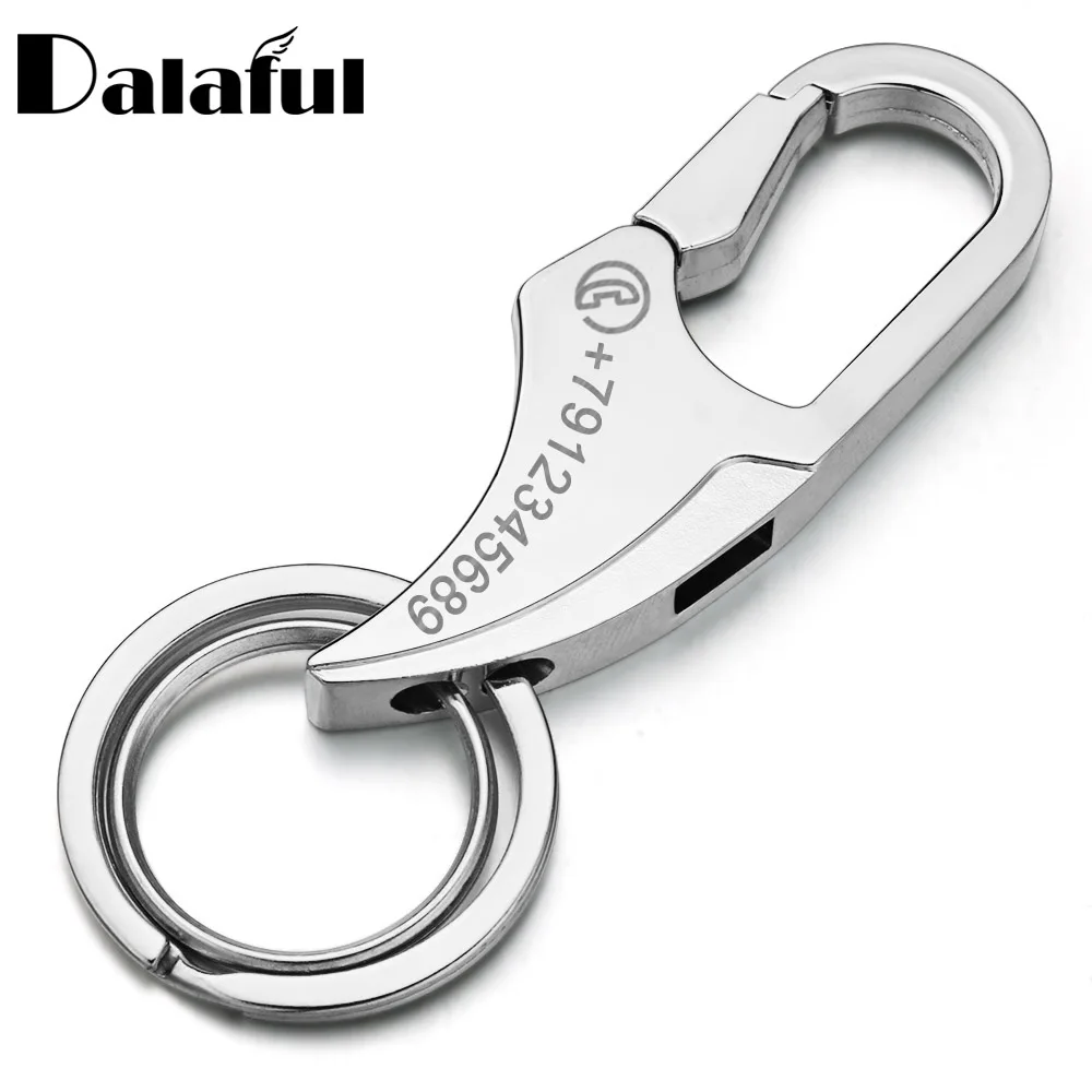 

Custom Lettering Keychains Metal Waist Hanged Keyrings Engrave Name Number Customized Logo Key Chain Car Personalized Men K387C