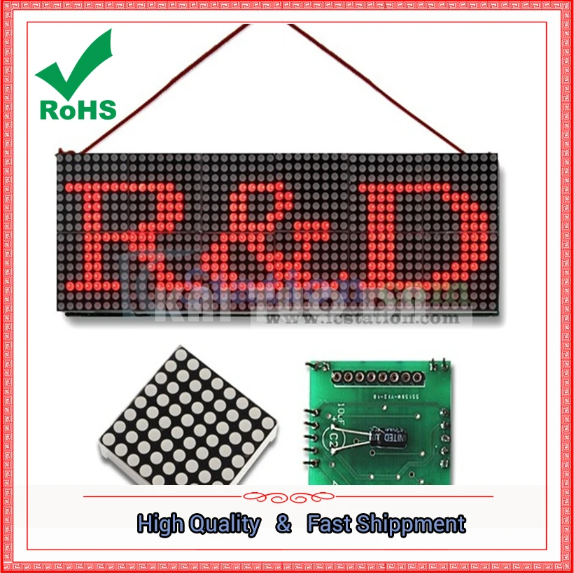 

MAX7219 dot matrix module control display DIY kit