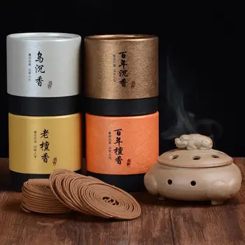 

48 Coils/Box Natural Sandalwood Incense Coil Home Fragrance Coil Incense Spice Antiseptic Refreshing Jasmine Rose Magnolia Scent
