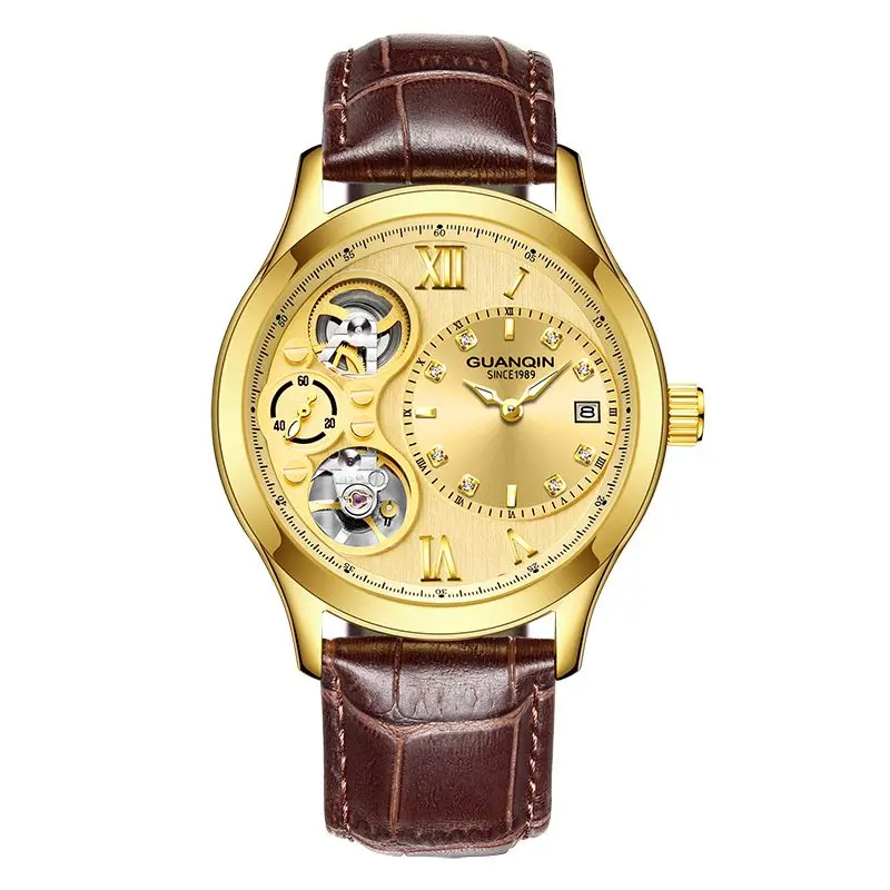 Relógio Automático Tourbillon Pequeno segundo dial Luminous
