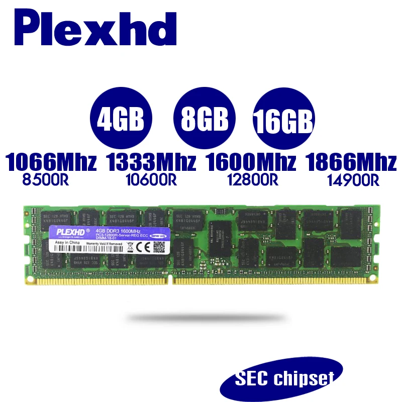 PLEXHD флеш накопитель 16Гб 8Гб ГБ 4 8 16G DDR3 PC3 ECC REG 1866 МГц 1600 1333 14900 12800 10600 R сервер ПК