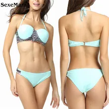 

2018 Women Push up Swimsuits Bikini Set Sexy Retro Swimwear Bikinis Bathing Suits Female Bandage Biquini Beachwear XL