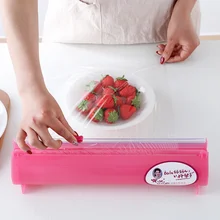 Волшебная ABS хорошая фруктовая еда полезное обслуживание свежий пластиковый диспенсер для обертывания консервантная пленка резак кухонные принадлежности