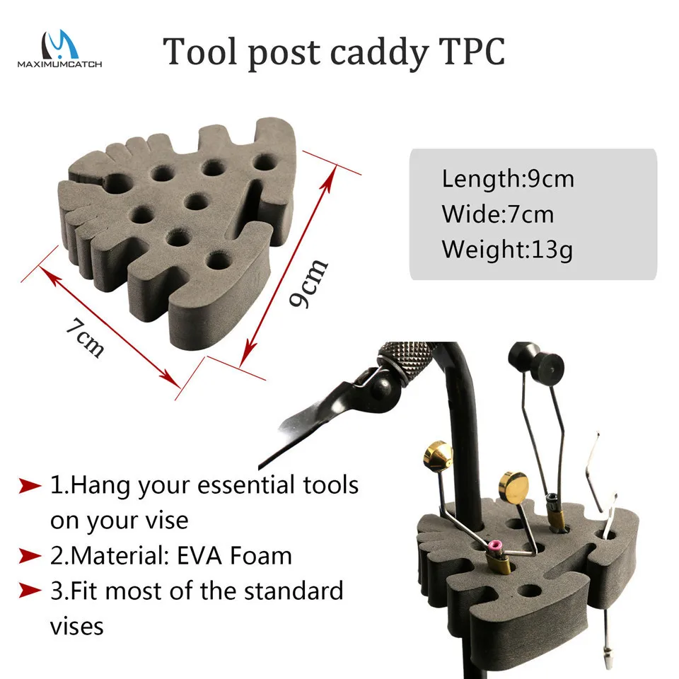 Maximumcatch для завязывания мушек Caddy EVA инструменты Органайзер с 5 эфирными инструментами для завязывания комбо аксессуары для ловли нахлыстом держатель