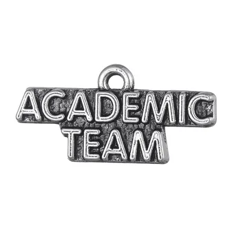 

my shape 20pcs a lot new coming Academic Team word Charm