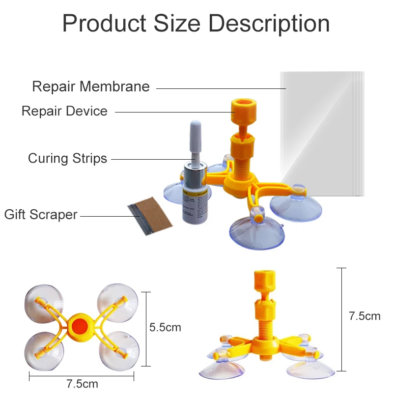 Автомобильный инструмент для ремонта стекла ветрового стекла и ветрового стекла, набор для ремонта стекла, сделай сам, инструменты для окна автомобиля, стекло, защита от трещин, Стайлинг автомобиля