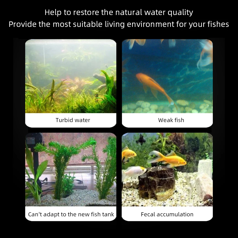 Aquarium Filter Media Fish Tank Biological Balls Activated Carbon Ceramic Rings Bio Ball Clean Water with Filter Net Bag