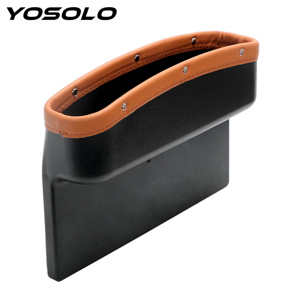 YOSOLO Seat Crevice Storage Box Car Organizers PU Leather Stowing Tidying Phone Cigarette Holder Auto Seat Gap Organizer Pocket YOSOLO Seat Crevice Storage Box Car Organizers PU Leather Stowing Tidying Phone Cigarette Holder Auto Seat Gap Organizer Pocket