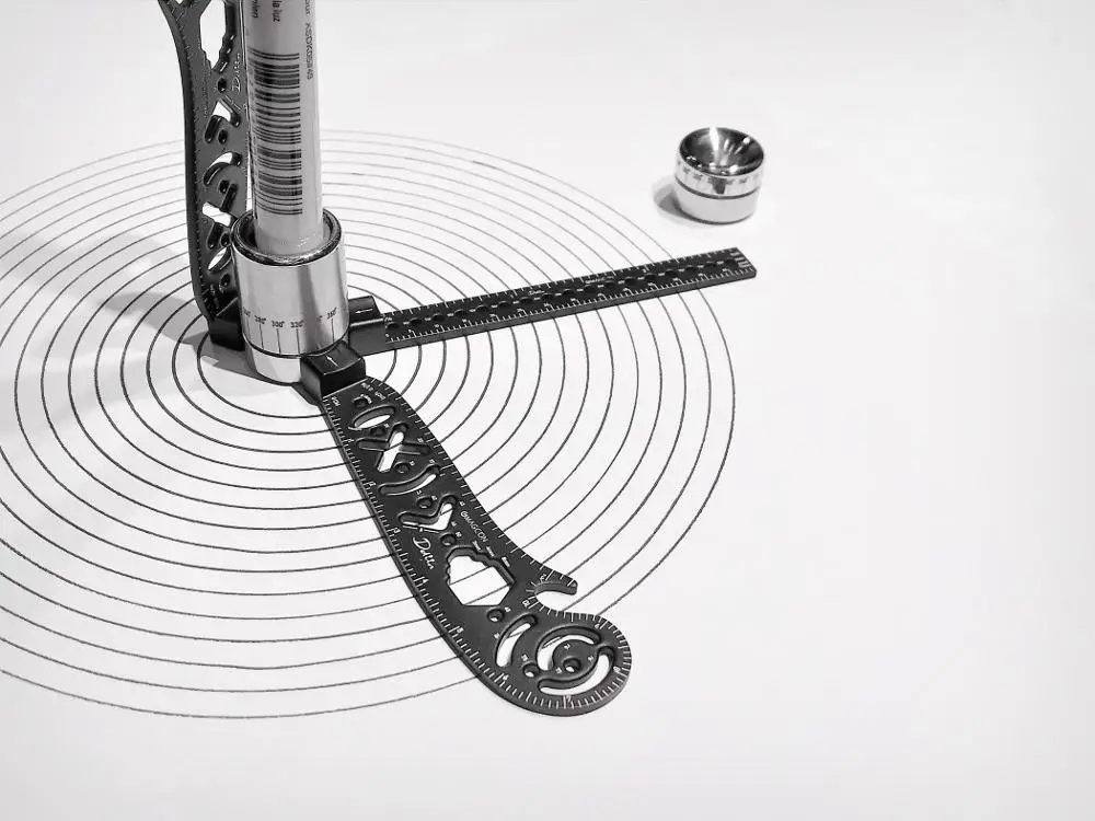 

Magcon Ultimate Design Tool Mini Compass Protractor Combo-Circles Drawing The Most Versatile and Portable Tool