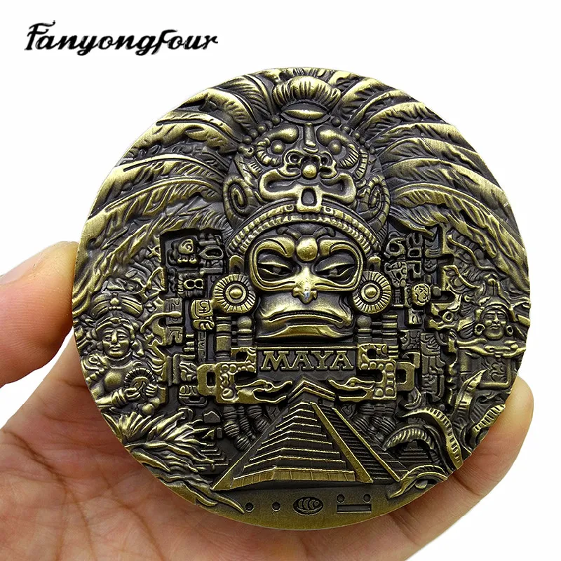 

Maya Coin Silicone Mould Fondant Cake Mould Resin Gypsum Chocolate Candle Candy Mould Free Shipping