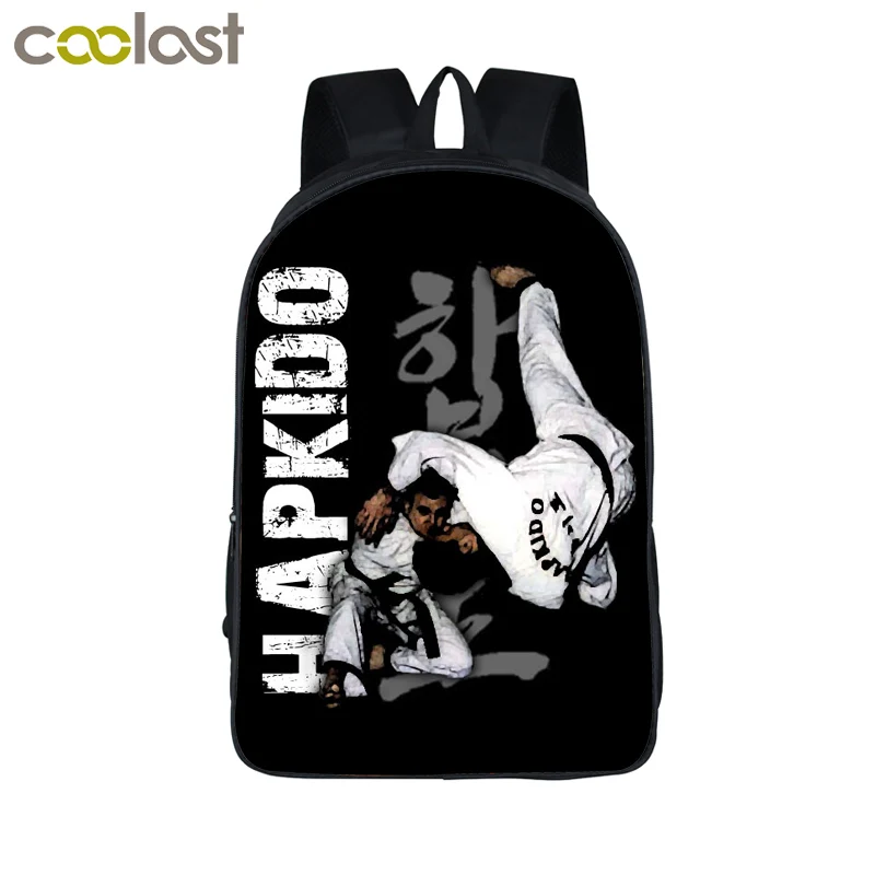 Kaufen Kühlen Kampfkunst Judo Taekwondo Frauen Rucksäcke für Teenager Mädchen Jungen Karate Aikido Kinder Schule Taschen 3D Laptop mochila