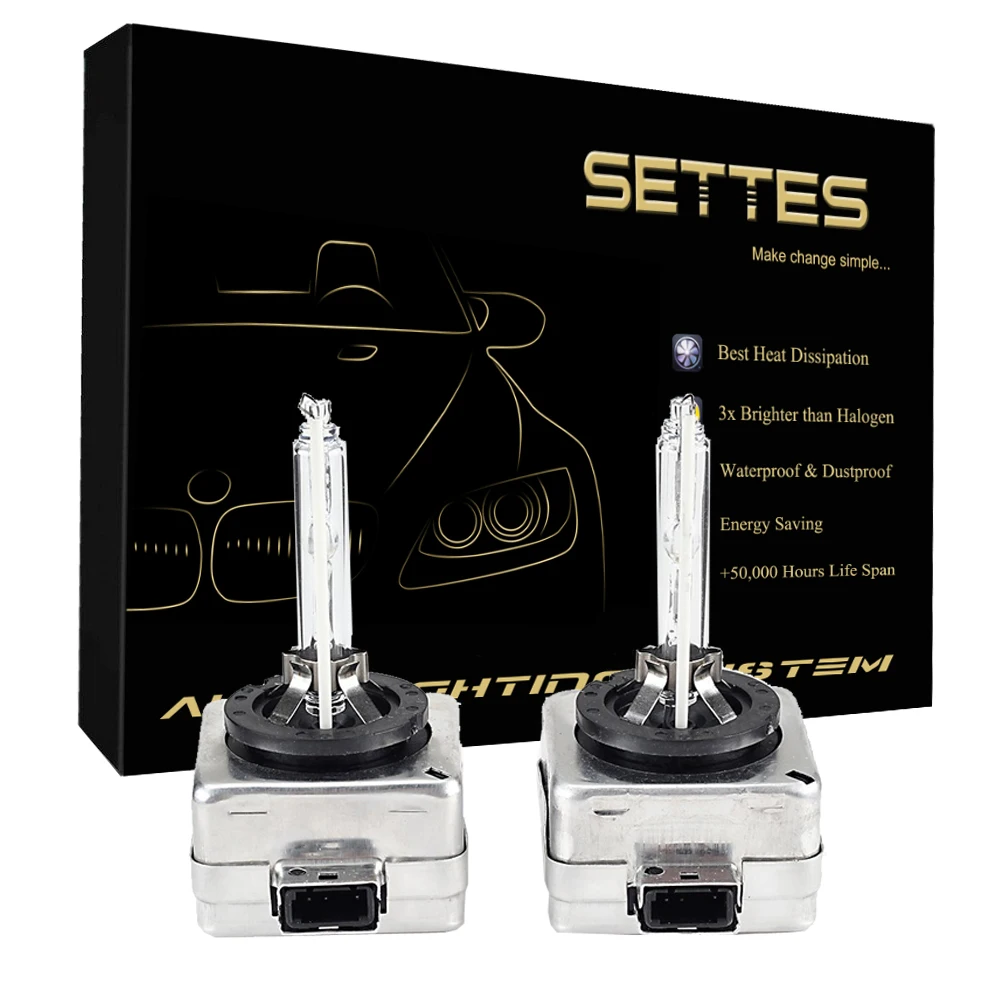 2 x D1S Genuine SETTES XENON BULB REPLACEMENT FOR PHILIPS GE 6000K | Автомобили и мотоциклы