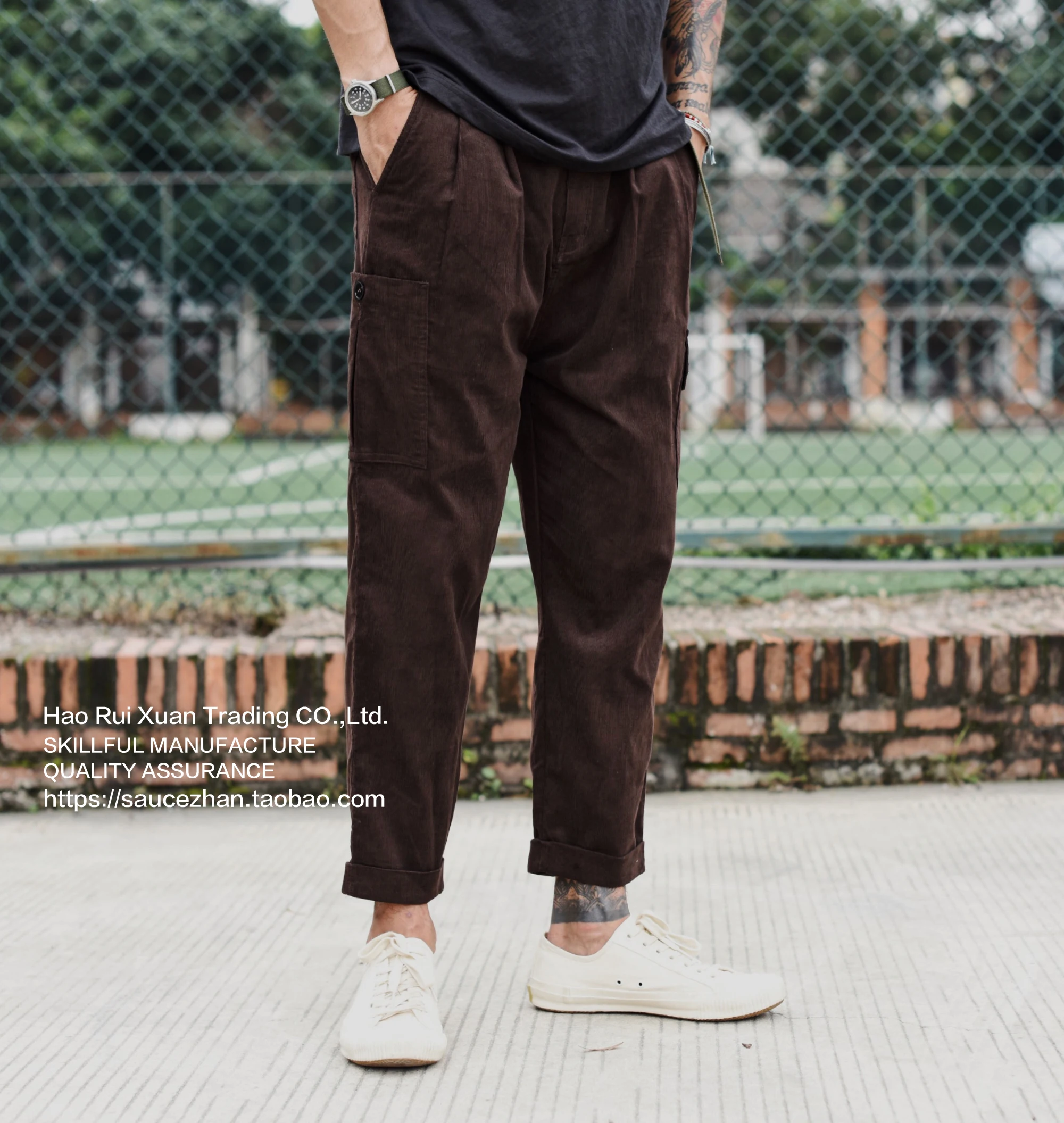 SauceZhan Corduroy Pants 100% Cotton 