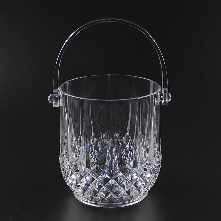 transparent clear acrylic crystal ice bucket Bar KTV special wine champagne bucket PC Buckets with tongs