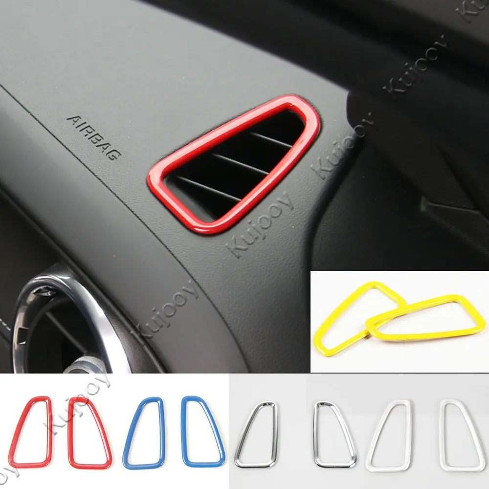 

2Pcs 4Colors Car Dash Board Left & Right Air Outlet Vent Ring Sticker Decal Trim For Chevrolet Camaro 2017 Interior Accessories