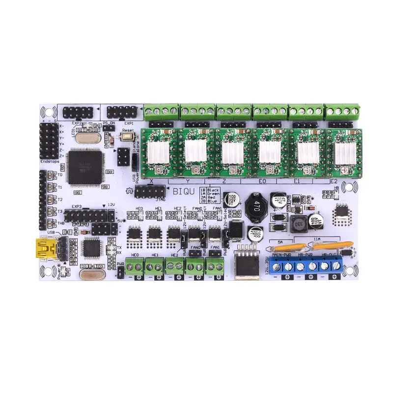 Rumba For 3D Printer Start Kits Mother Board Rumba Board With 6pcs DRV8825 Stepper Driver &6pcs Heatsink with free shipping Rumba For 3D Printer Start Kits Mother Board Rumba Board With 6pcs DRV8825 Stepper Driver &6pcs Heatsink with free shipping