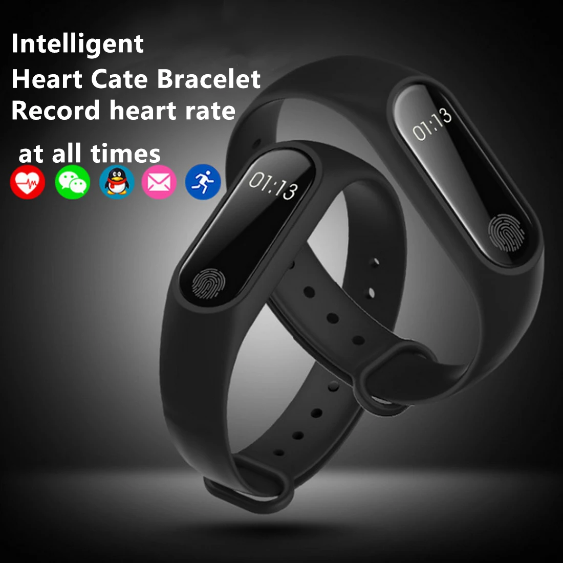 

Smart Bracelet M2 Waterproof Wristband Heart Rate Monitor Fitness Tracker Bluetooth Smart Band for Android iOS Phone Smartband