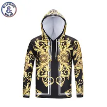 Mr.1991inc. новые модные толстовки с капюшоном Harajuku 3D Золотые цветы Дракон принт Толстовка спортивный костюм пальто унисекс повседневные топы в стиле хип-хоп