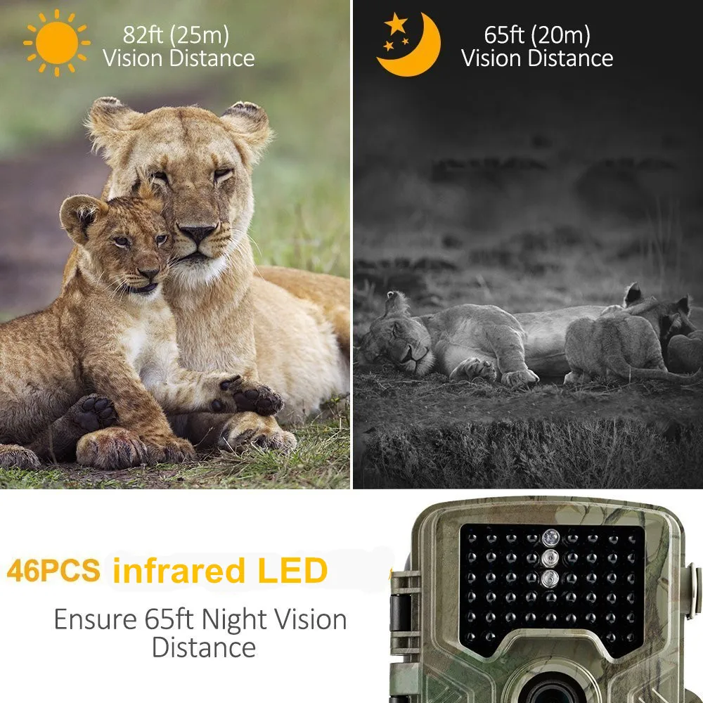Trail Camera Infrared Hunting Game Scouting Camera 16MP 1080P with 2.4 Inch TFT LCD Display Detection Range 80ft hunting camera (15)_