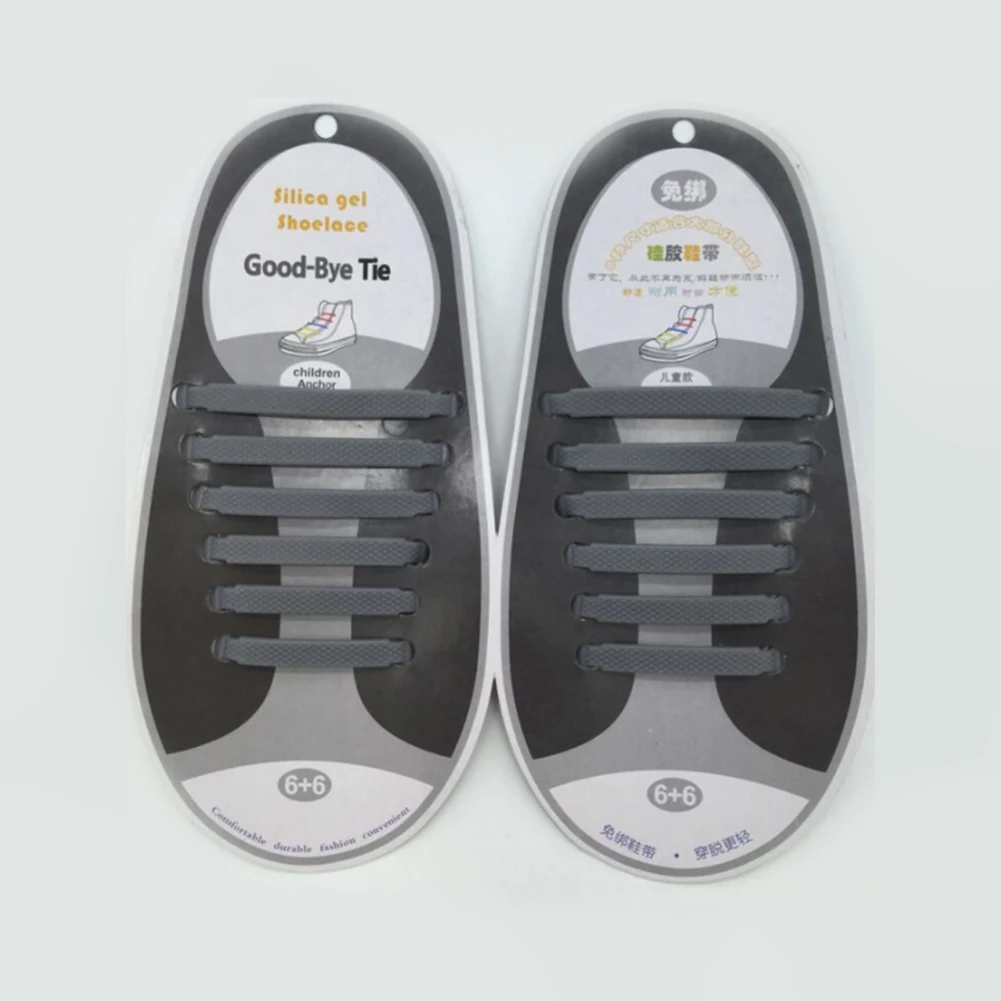 Шнурки без завязок для детей и взрослых, силиконовые 2019 (упаковка из 16 шт., силиконовые шнурки Vtie, работает во всех кроссовках) обувь со