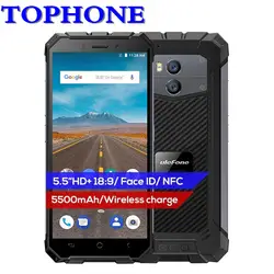 Ulefone Броня х Водонепроницаемый IP68 смартфон 5,5 "HD Android 8,1 2 ГБ + 16 ГБ 13MP NFC Face ID 5500 мАч Беспроводной зарядки 4 г мобильного телефона