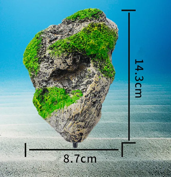 Декорация ландшафт для аквариума искусственный пемза Аватар водоросли аквариум подвесной камень с Мохом камень - Цвет: Зеленый