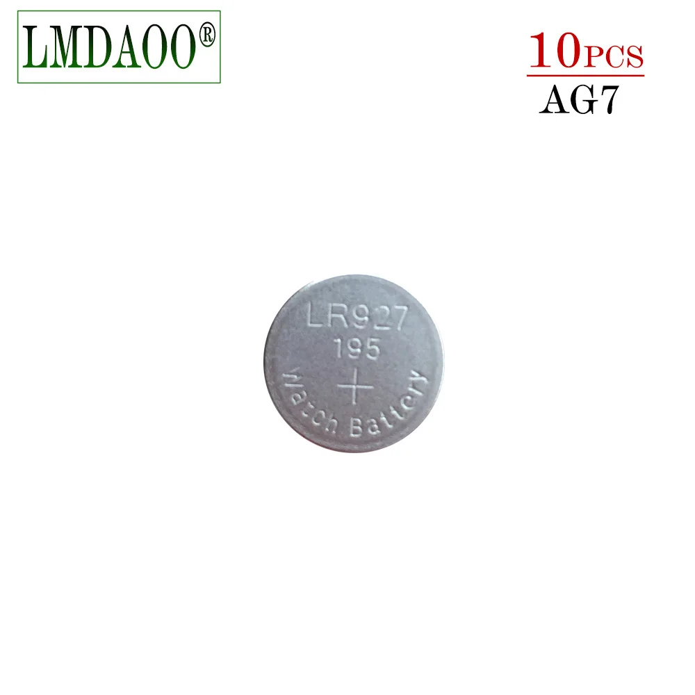 10 шт. AG7 LR927 LR57 SR927W 399 GR927 395A 1,55 V кнопочные батарейки для часов, игрушки пульты, аккумулятор бренда xinlu