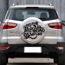 Tiger hors route F150 SUV 4WD 4X4 quatre roues de secours pneu couverture décalcomanie autocollants étanche T04