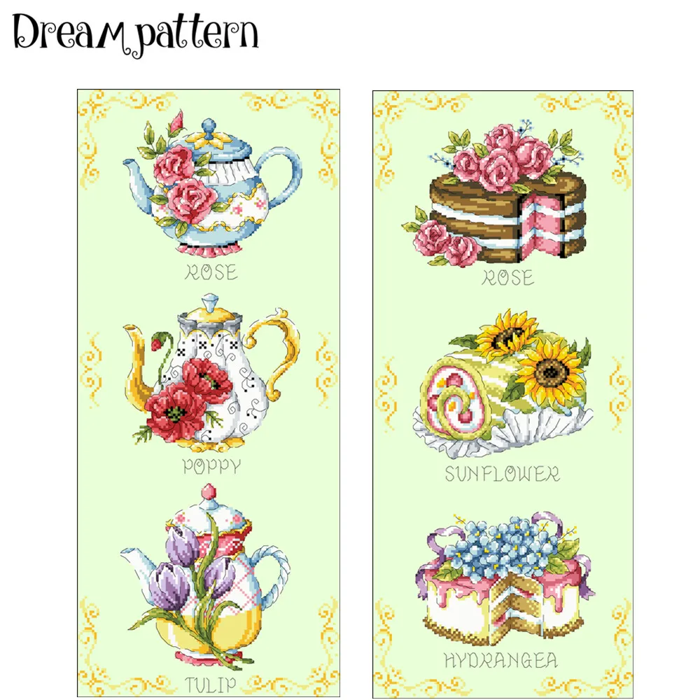 

Cake with rose blueberry cross stitch kit cartoon boy 14ct light yellow fabric pearl canvas embroidery DIY handmade needlework