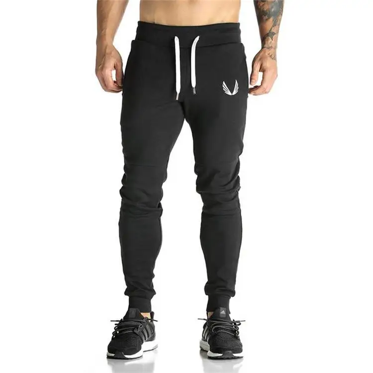 Muscle Boy Youth Fashion Daren Fitness Pants Men's New Closing Mouth Solid Color Feet Pants Casual Cotton Stretch Slim Pants