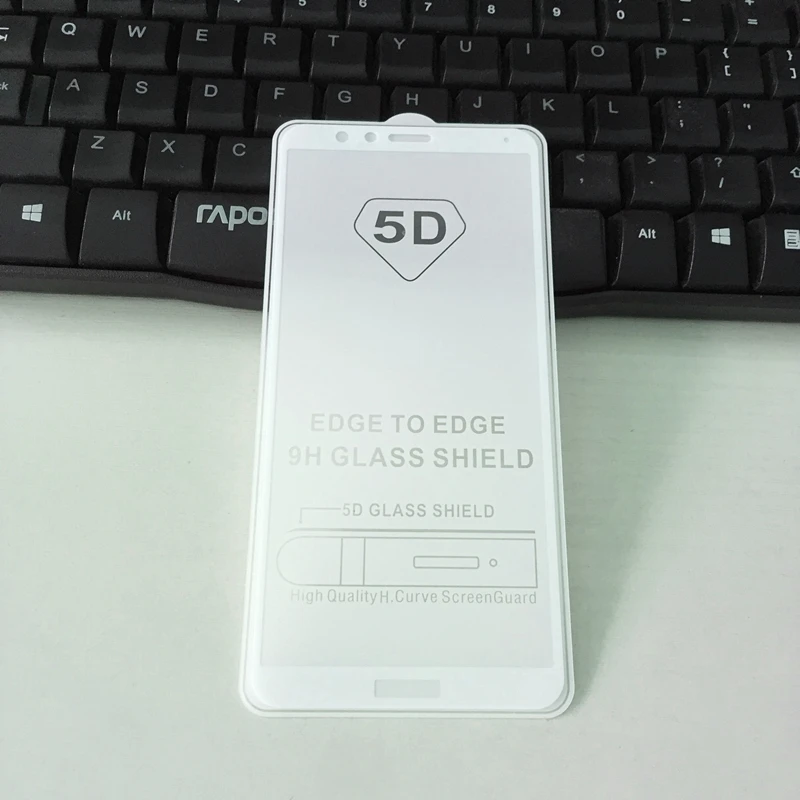 Защитное стекло для экрана Huawei Honor 7X изогнутое полное покрытие WolfRule 5D закаленное