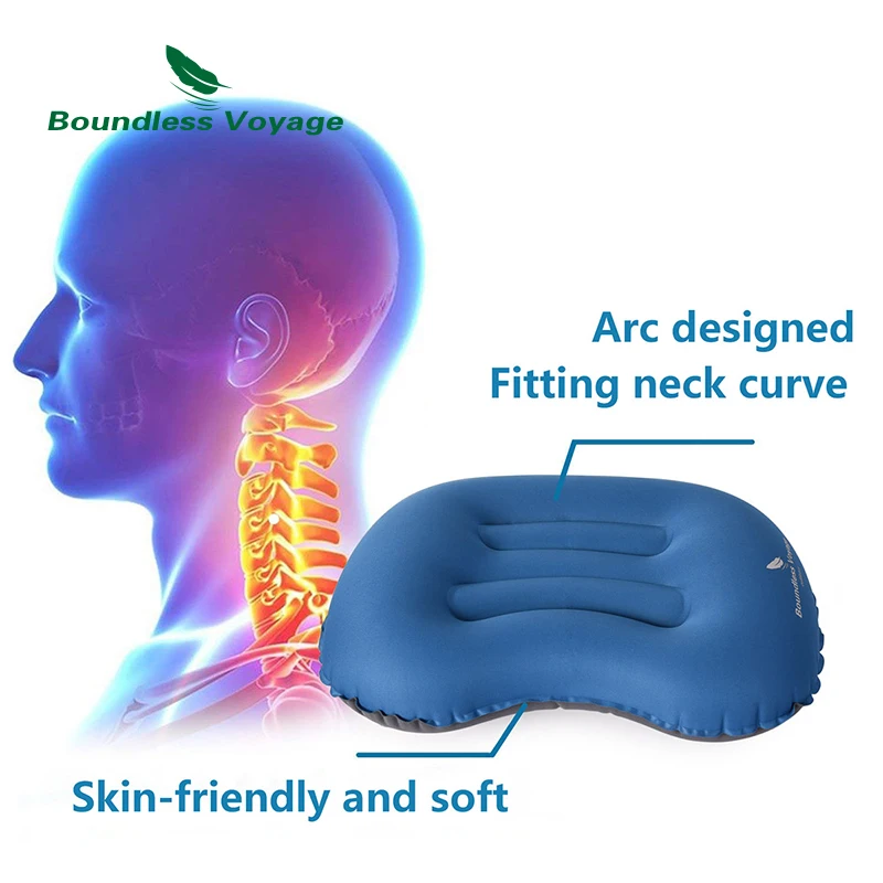 Boundless Voyage Outdoor TPU Inflatable Air Pillow Travel Back Cushion Lumbar Waist Neck Protection Camping Tent Accessories