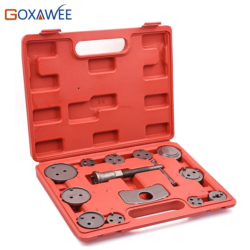 

GOXAWEE 13pcs Universal Car Disc Brake Caliper Wind Back Brake Piston Compressor Tool For Car Automobiles Garage Repair Tools