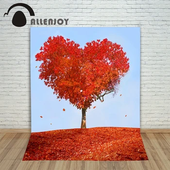 

Allenjoy Backgrounds filming Maple tree maple leaf sky red backdrop photography studio photocall 5x7ft