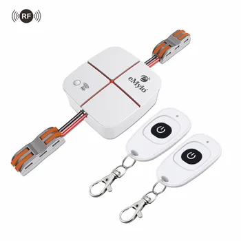 

eMylo 433Mhz Wireless RF Relay DC 5V-24V 1 Channel Remote Control Switch 2pcs Transmitter with Receiver