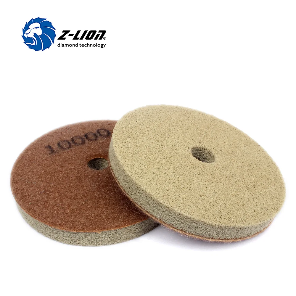 Z LION 2pcs Diamond Polishing Sponge Marble Granite Concrete Floor