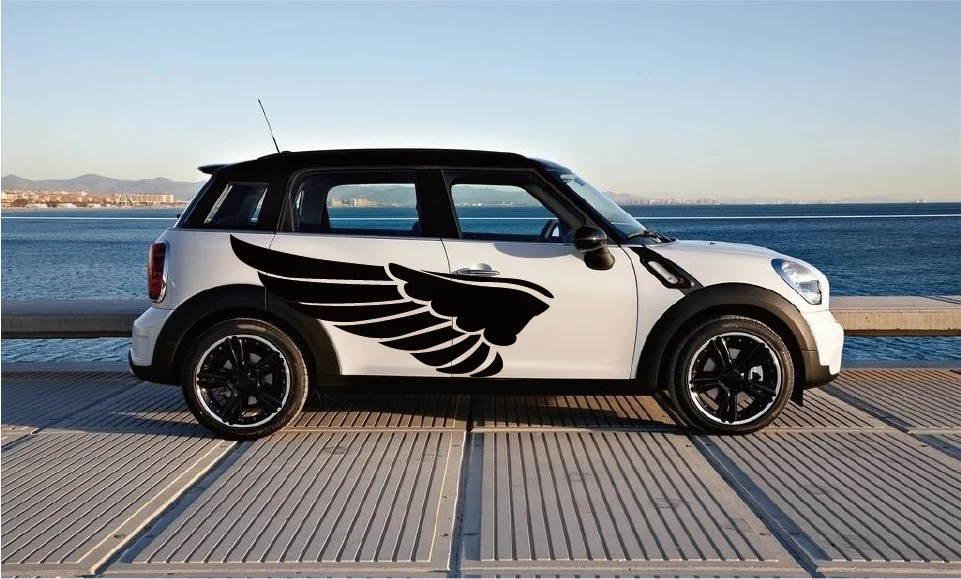 A Pair Creative Bird Wings Vinyl Car Sticker Wing Decal For Car Body