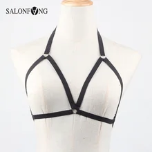 Одежда в стиле рейв пастельный, готический подвязка пояс с подвязками эротический бюстгалтер портупея черные подвязки, Bralette бюст бандаж, розничная