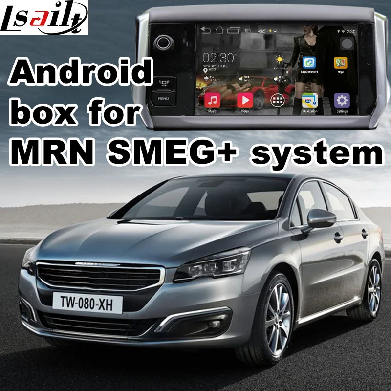 Android 6 0 GPS navigation box for Peugeot 508 MRN SMEG system video interface box mirror