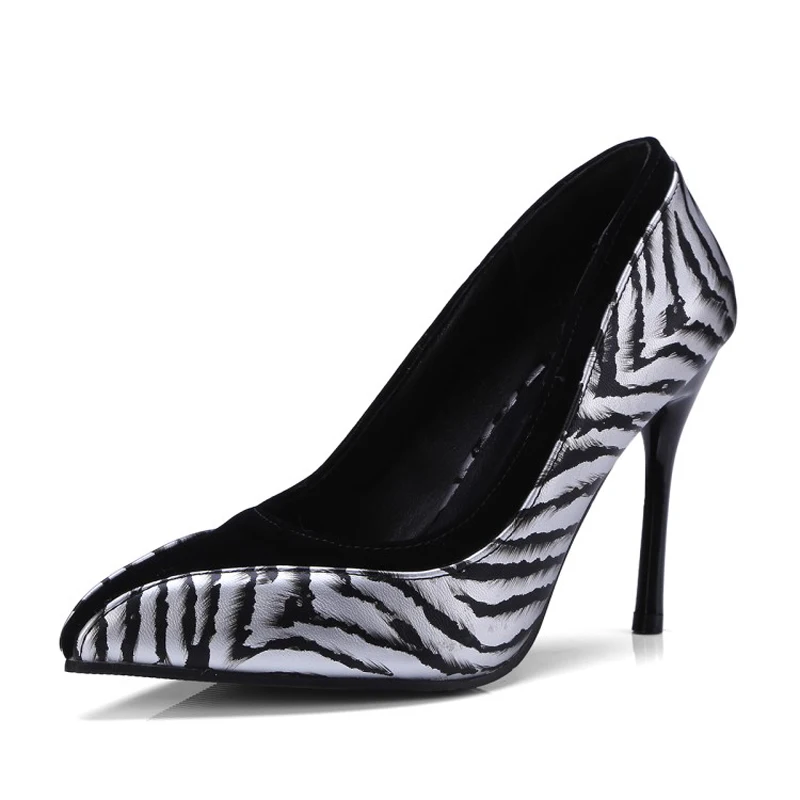 

Leopard Shoes Women Pumps Office Black Pumps 8 CM Wedges Shoes for Women Sexy High Heels Wedding Shoes Zapatos De Mujer 2018 HOT