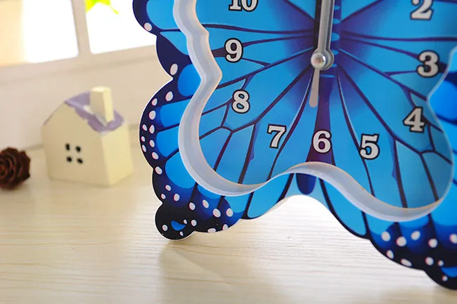 120 шт/партия 39-423 цветные часы с бабочкой ZH878A студенческие пары, украшение для гостиной, пластиковый подарок