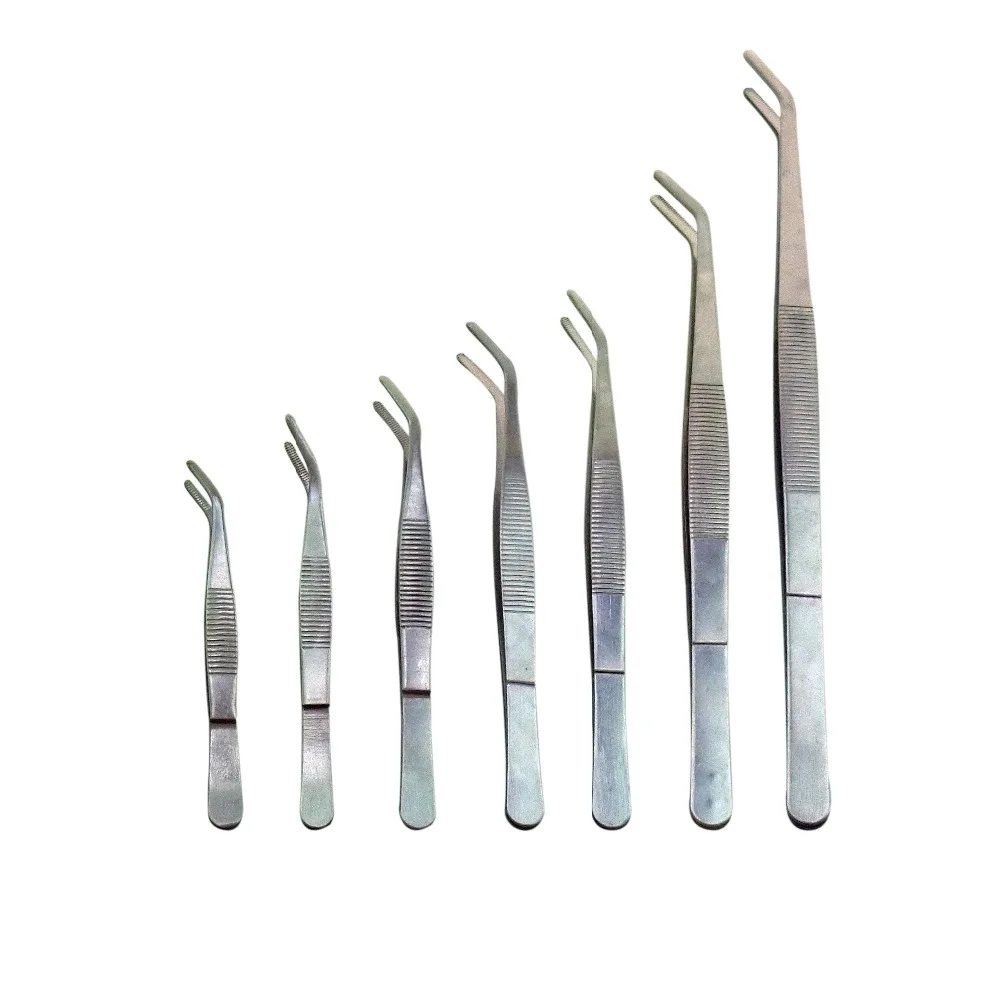 7pcs/set Medical Surgical Tweezers Stainless Steel Dental Precision