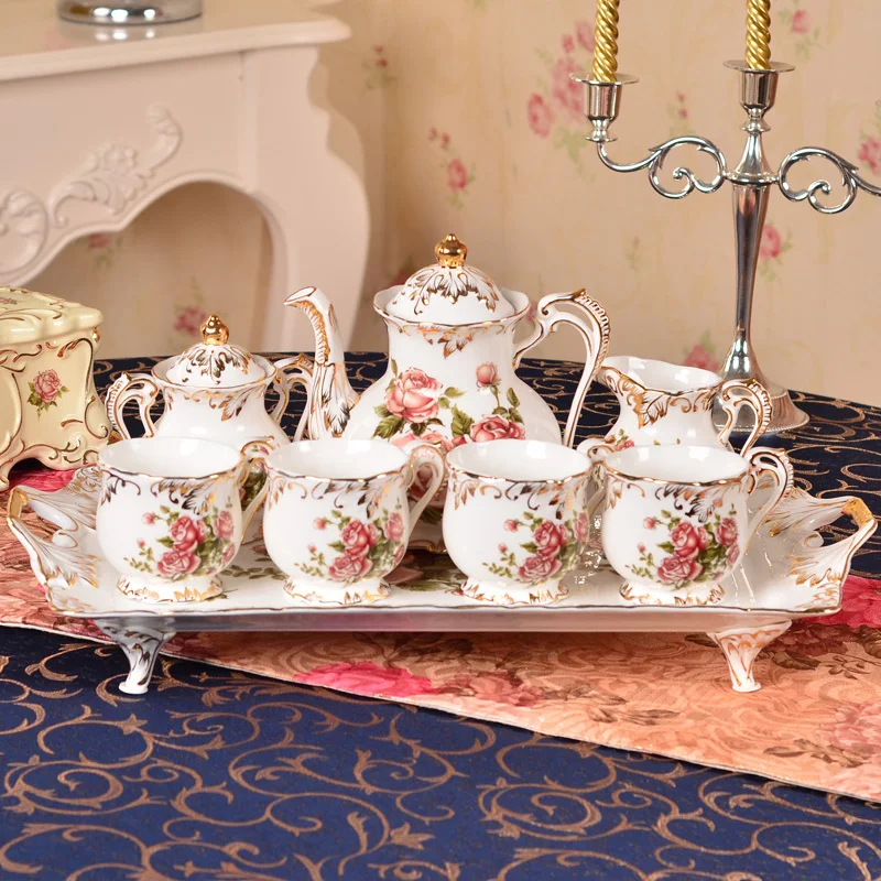 European Tea Set English Garden Tea And Coffee Mugs With Tea Sets