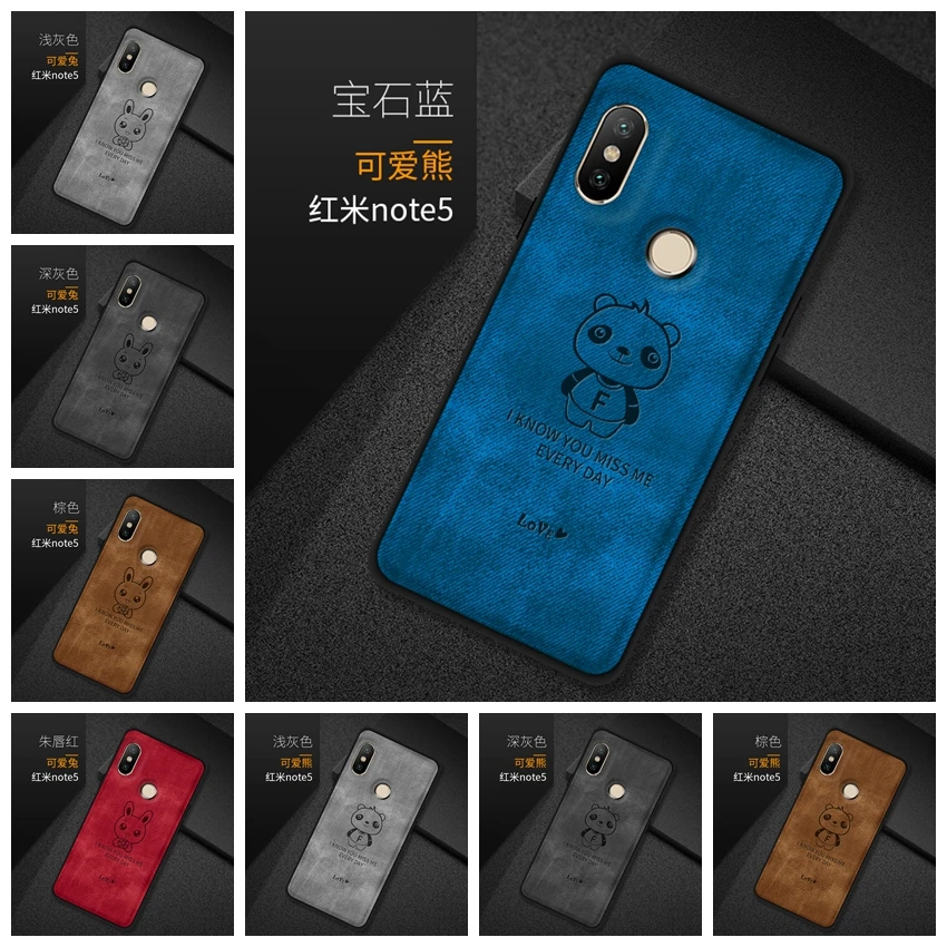 

For Xiaomi Redmi Note 5 Case Cover Silicone Soft TPU Fabric back Cover Protective Fundas for Xiaomi Redmi Note 5 Pro Case Cover