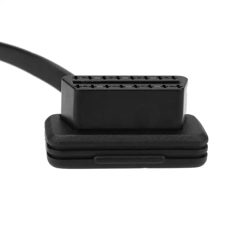 Плоский тонкий ELM327 16Pin OBD2 0,6 м кабель для отслеживания мужчин и женщин удлинитель диагностический кабель-удлинитель провод соединитель Адаптер