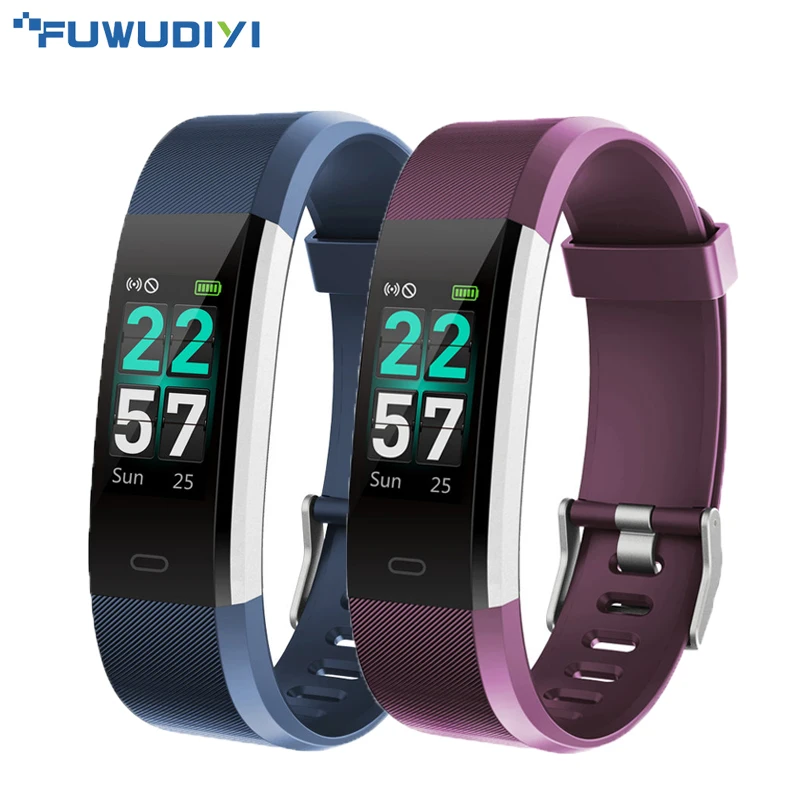 FUWUDIYI Color Screen Smart Wristbands Step Counter Smart Fitness Watch Bracelet Activity