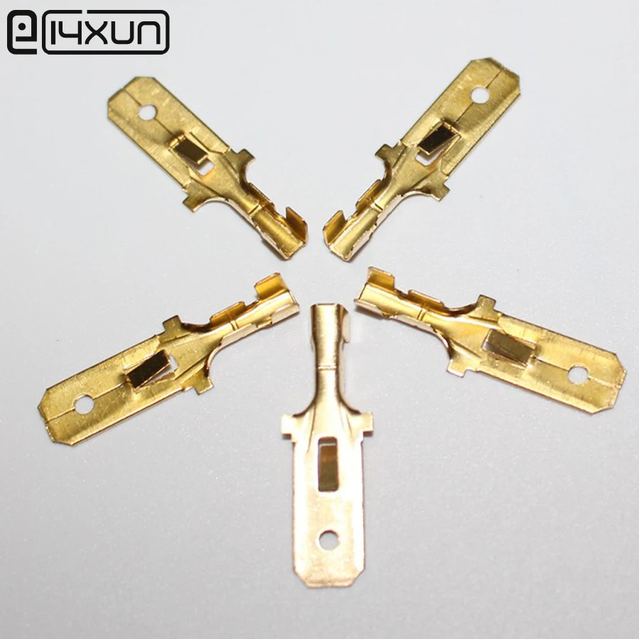 50Pcs 7.8mm Male Crimp Spade Terminal Connection 7.8 mm Copper