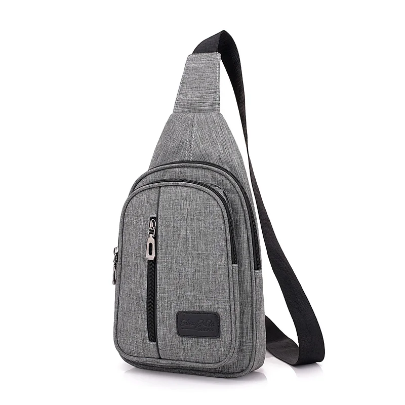 Мобильный мешок нагрудный пакет высокого качества многофункциональные мужские сумки-мессенджеры Повседневная дорожная Мужская маленькая сумка через плечо перевязь сумка - Цвет: Gray