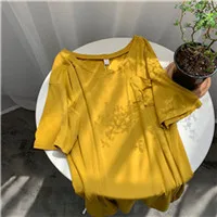 V-neck-Loose-Modal-T-shirt-Women-2019-Vintage-Pockets-Streetwear-Solid-Short-sleeved-Round-Neck - 副本