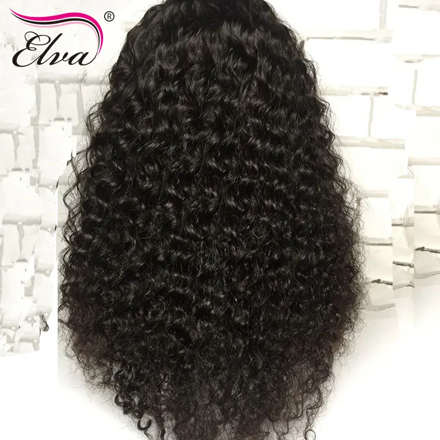 360 Lace Frontal Wig Brazilian Curly Lace Front Human Hair Wigs With Pre Plucked Baby Hair 180% Den